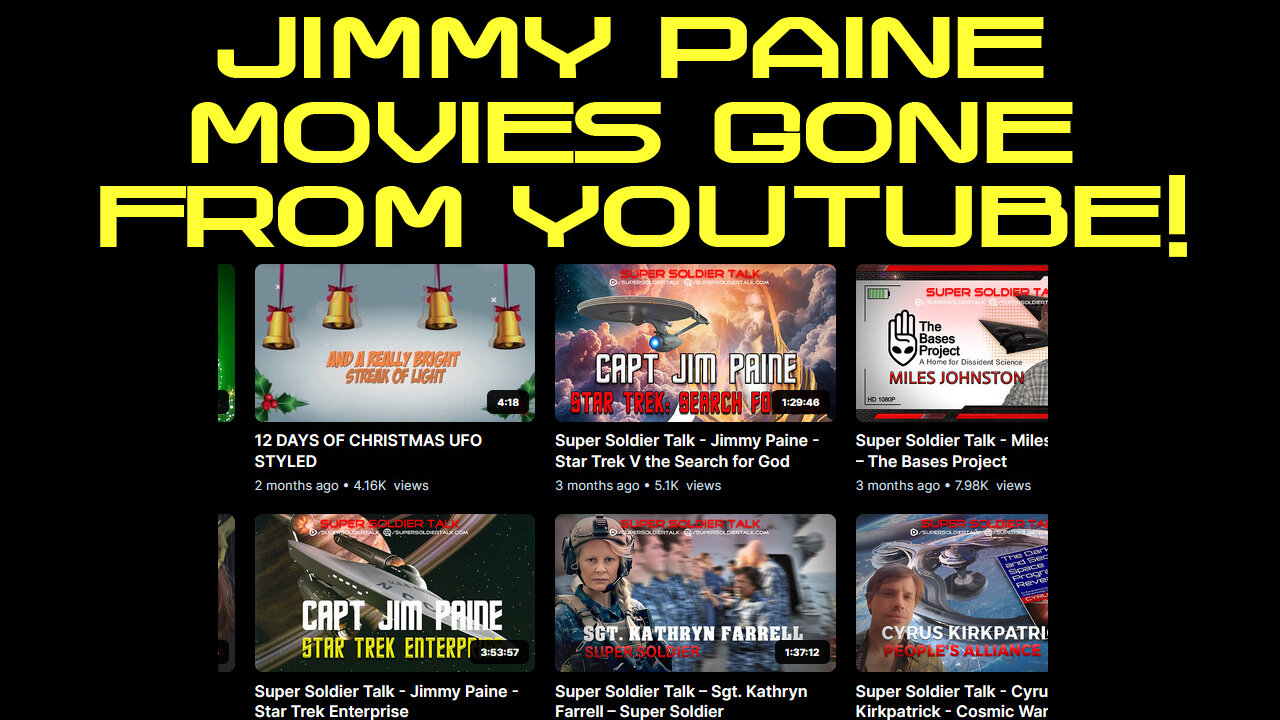Jimmy Pain Movies Gone from YouTube