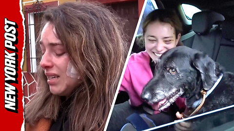 Emotional reunion as woman finds dog four days after deadly Spain train crash
