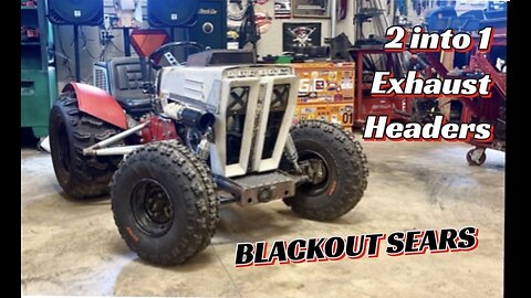 2 into 1 Custom Exhaust Headers- Blackout edition Sears!