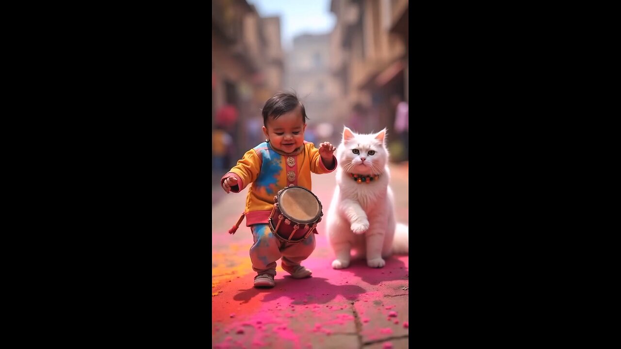 kids drrum cats dance