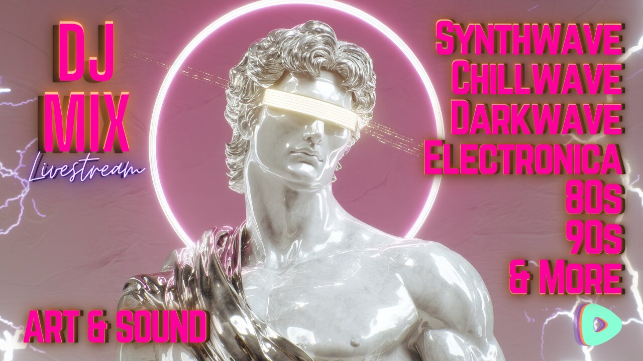 Friday Night Synthwave 80s 90s Electronica and more DJ MIX Livestream Art & Sound Edition
