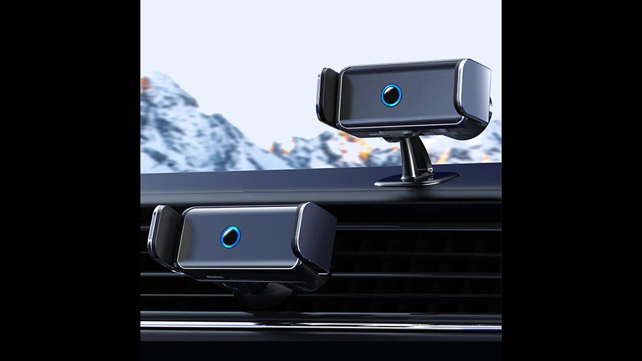 Rechargeable Car Phone Holder with 360° Rotation & Stable Design, for Car Vent & Dashboard