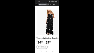 Visit the calbatic Store Women Polka Dot Strapless Maxi Dress Summer