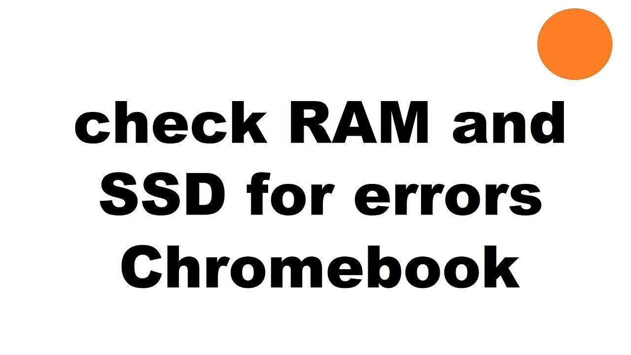 Check RAM memory and SSD health on Chromebook