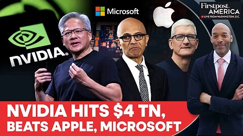 $4 Trillion: Nvidia Overtakes Apple, Microsoft Amid Record AI Chip Boom | Firstpost America | N18G