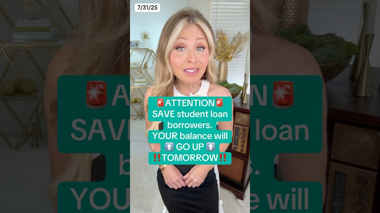 🚨TOMORROW🚨 Student loan balances go UP⬆️