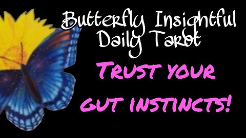 Instincts Unleashed: How Ignoring Logic Leads to Joy! Butterfly Insightful Daily Tarot #tarotreading
