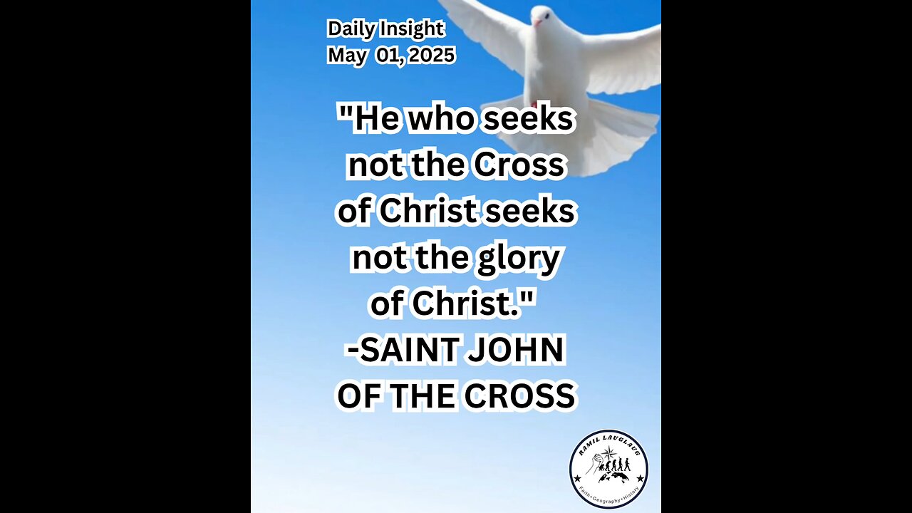 Daily Insight May 01, 2025 #faith #Saints #Insight