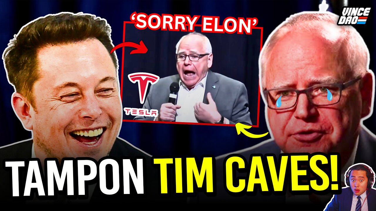 Tim Walz APOLOGIZES for Tesla Comments as His 2028 Campaign COLLAPSES