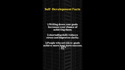"3 Self-Development Facts for Growth 🚀"