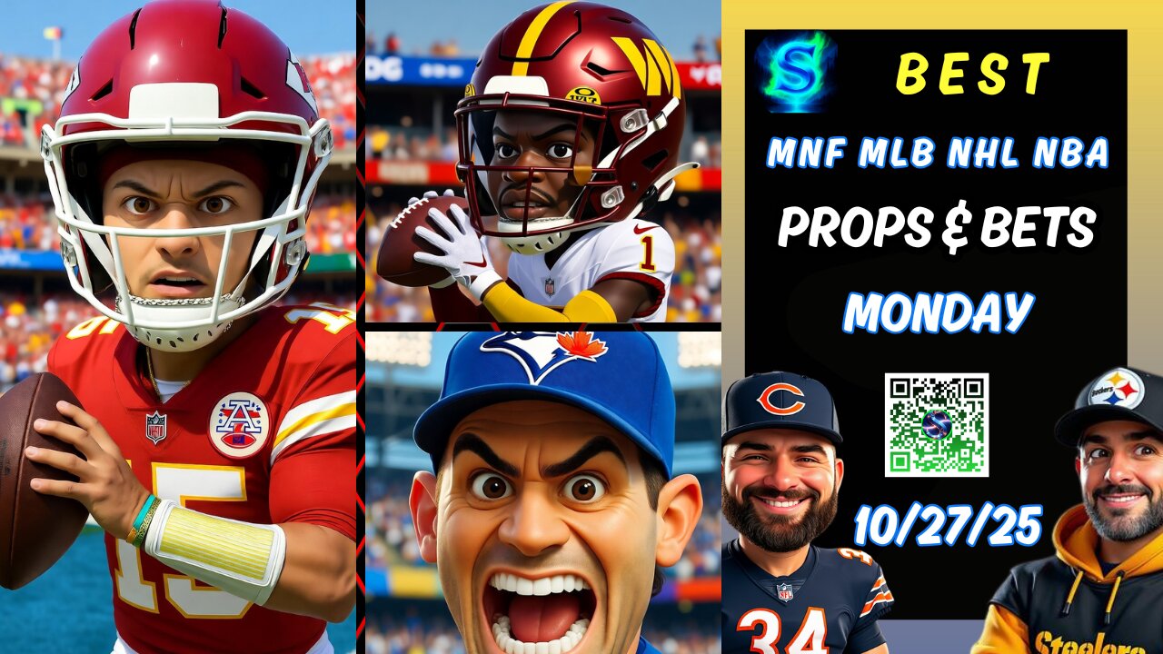 🏈 BEST NFL Picks Week 8 2025 | MNF Commanders vs Chiefs | Blue Jays vs Dodgers | NBA Picks Today