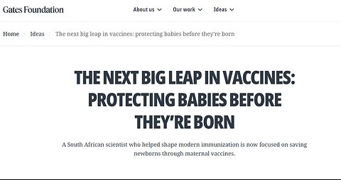 BILL GATES PLANS TO CEE HIP BABIES IN THE WOMB?? #motb #comingsoon #lastdays #endtimes