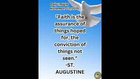Daily Insight November 10, 2025 #faith #saint #insight
