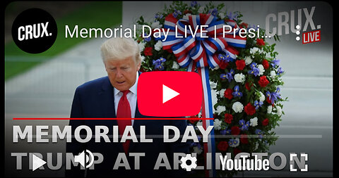 MEMORIAL DAY LIVE REPLAY TRUMP SPEAKS at ARLINGTON CEMETERY