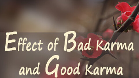 Effect of Bad Karma and Good Karma!
