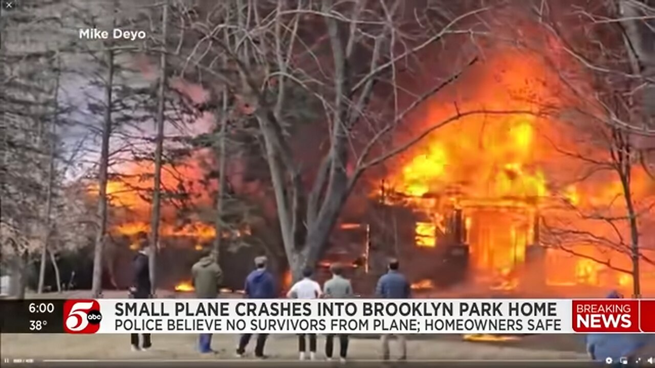 Residents of house hit by plane in Brooklyn Park safe; no survivors on plane, authorities say