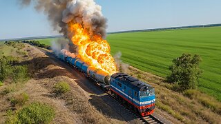 You Won’t See It in the Media: Russian Su-34 Destroys Ukrainian Military Train!