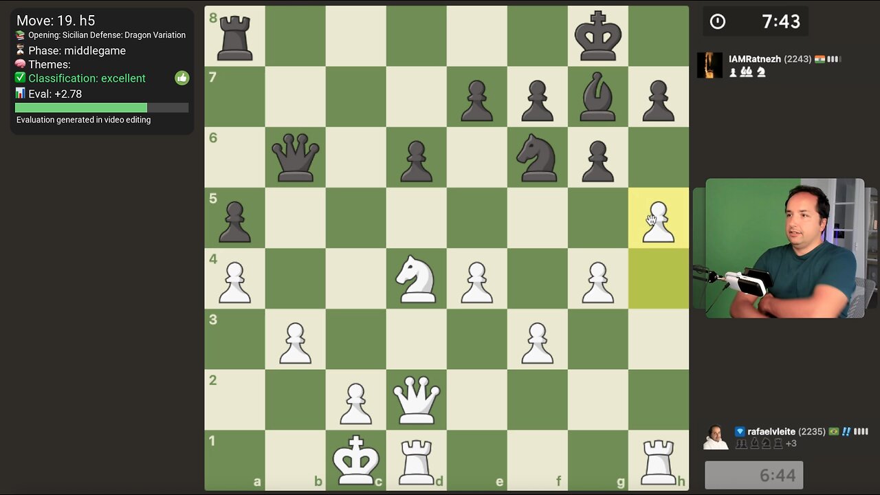 Following Bobby Fischer Steps: Near Perfect Game Against The Sicilian Dragon!