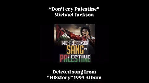 "Don't cry Palestine' Michael Jackson music 🎶 ❤️