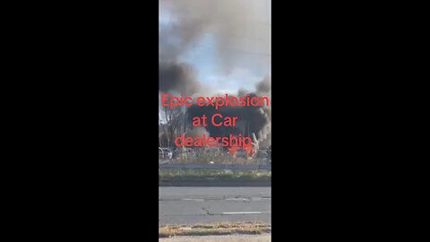 Explosion at car dealership