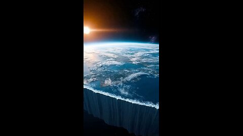 Flat earth view from space