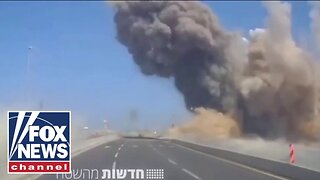 DRAMATIC new video shows missile striking Israeli roadside