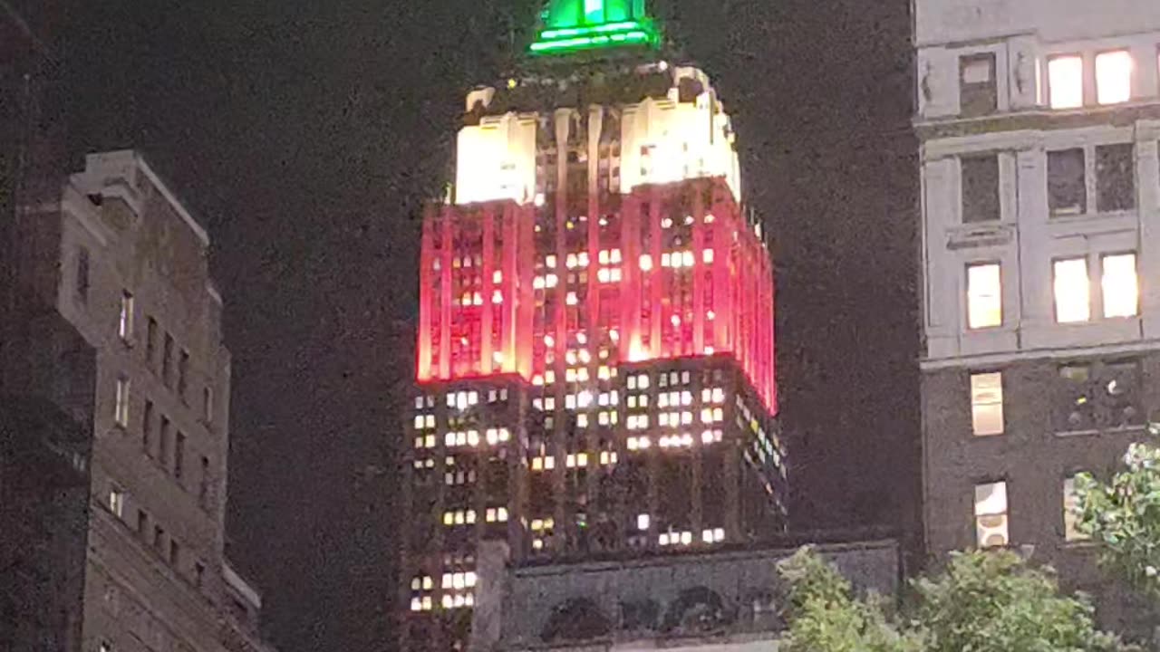 El Empire State Building celebró la Independencia de México 🇲🇽.