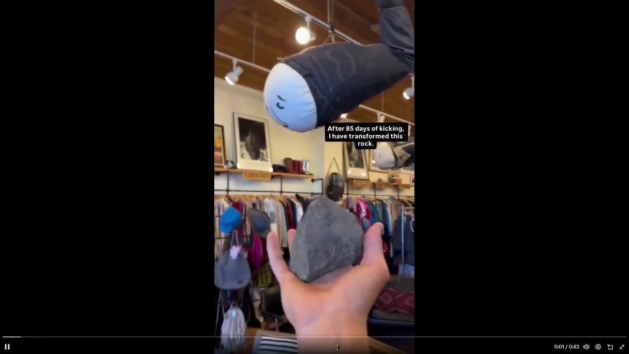 This dude had 85 days of kicking a rock down roads in multiple states. Result....