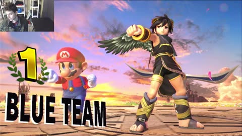 Dark Pit And Mario VS Sonic The Hedgehog And Pikachu The Pokemon In Super Smash Bros Ultimate Match