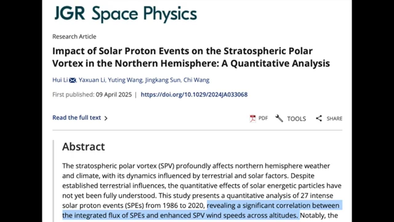Solar Forcing Polar Vortex, and the Economy | Apr.12.2025