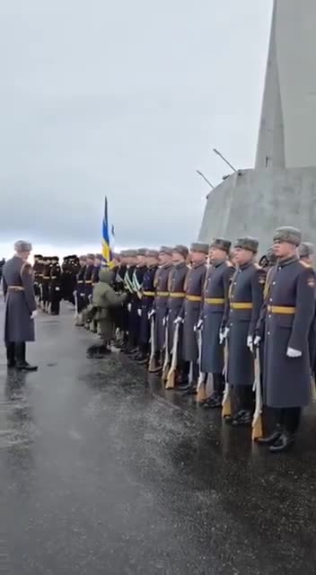 Russian Navy Honor Guard Being Searched for Weapons Ahead of Putin's Arrivil