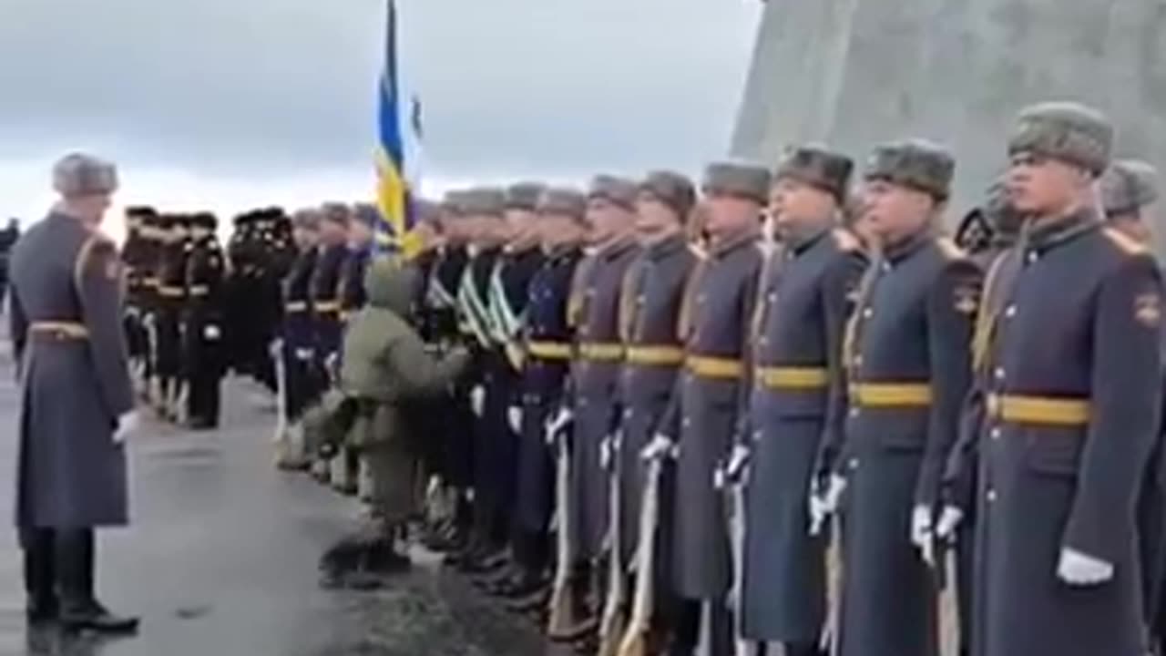 Russian Navy Honor Guard Being Searched for Weapons Ahead of Putin's Arrivil