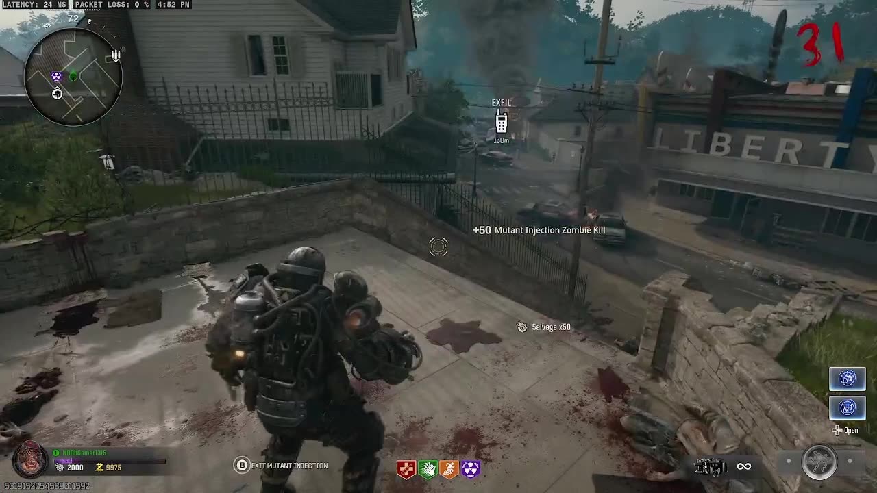 Call of Duty Black Ops 6 No Commentary Solo Round Based Zombies PvE Liberty Falls 68th Game