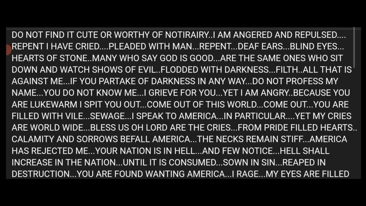 Prophecy. ‐------