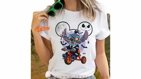 Denver Broncos Stitch Saw Halloween Shirt Youth