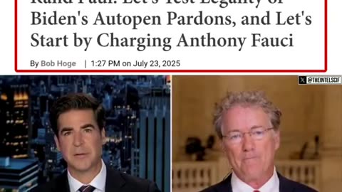 FAUCI will be joining OBAMA for criminal prosecution as Rand Paul sends criminal referral to DOJ