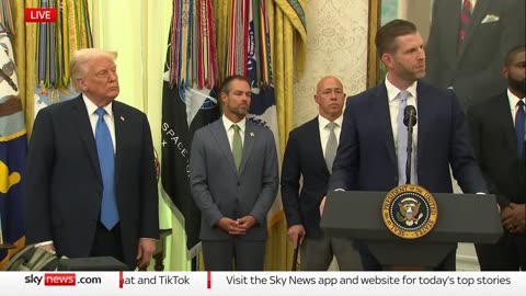 President Trump speaks in the Oval Office after Putin call