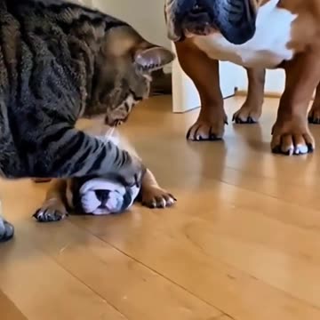 Daddy dog 🐶 be carful cati funny 🤣 video