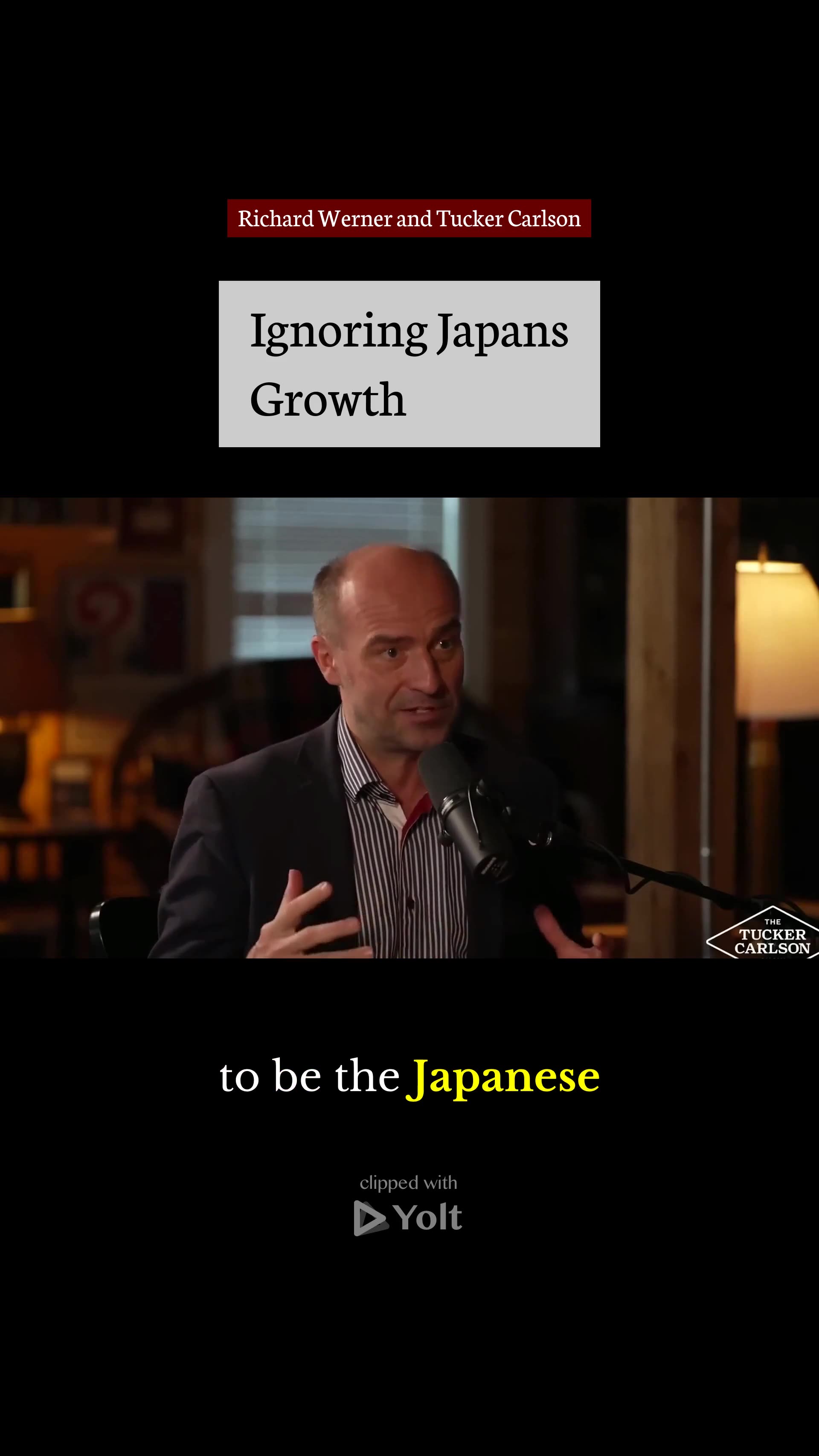 Predicting Japans Economic Downfall - Richard Werner and Tucker Carlson #recession #bankofjapan