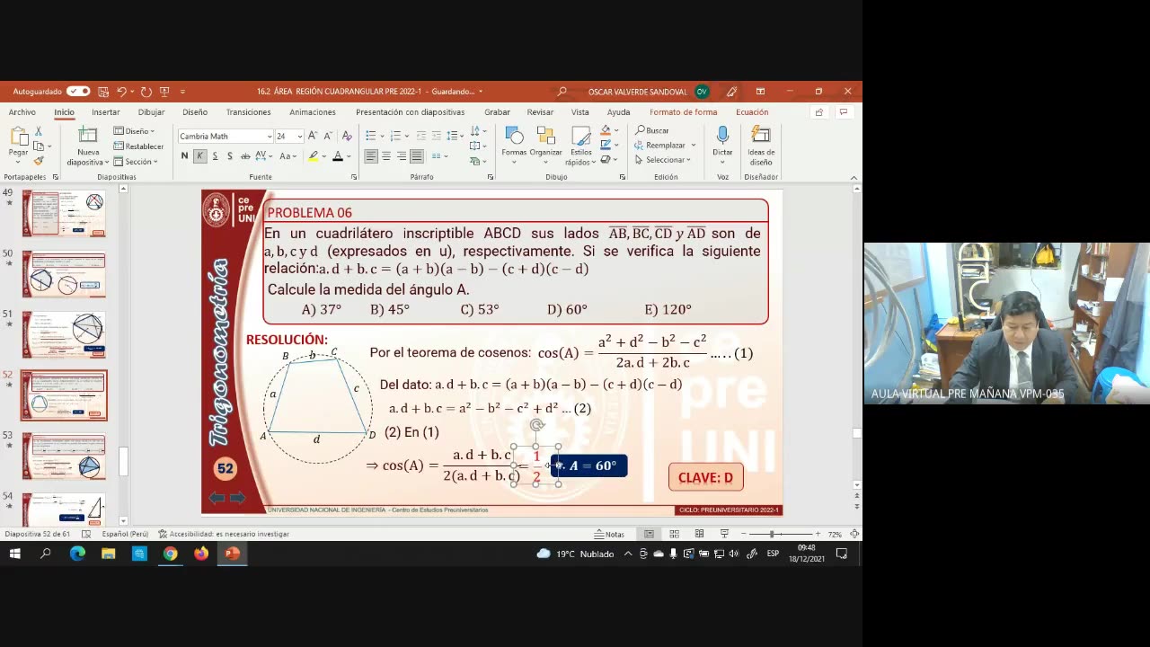 CEPRE UNI 2022 - 1 | Semana 16 | Trigonometría S2
