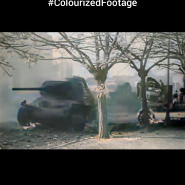 Hungary late 1944 armoured conflict 🇭🇺 Tanks clash in war-torn landscape ⚔️ #Colourized