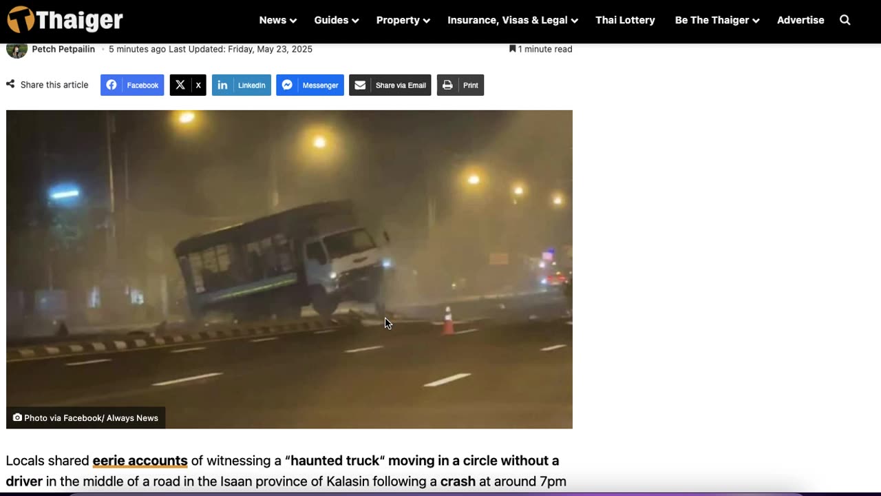 Master GongSun Taoism - Taoism Applied to News: ‘Haunted truck’ moves on own after crash