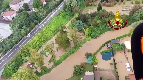 Floods in northern Italy force helicopter rescues, evacuations