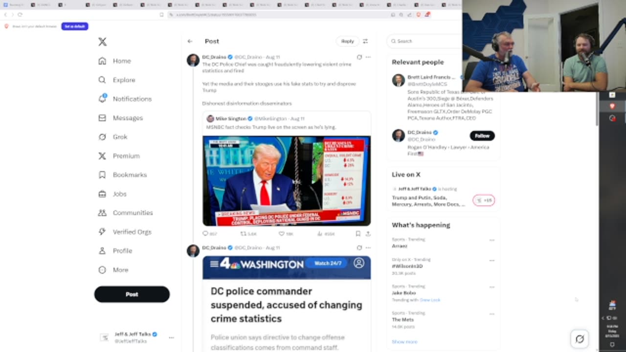 Trump and Putin, Soda, Mercury, Arrests, More Docs, DC