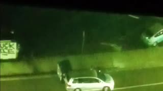 Maniac driver in the middle of LA protests