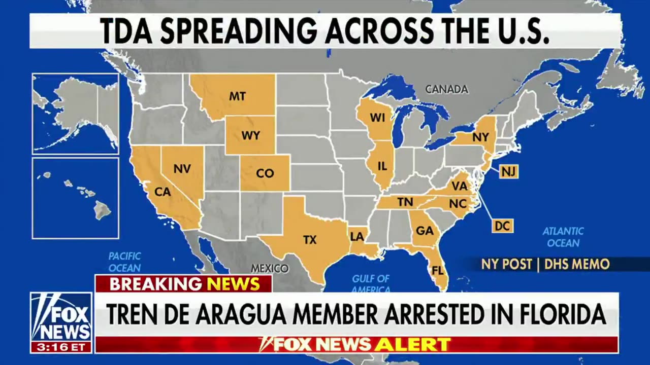 "numbers from ICE show in the last 48 hours they’ve arrested 68 confirmed Tren De Aragua (TdA) gang members"