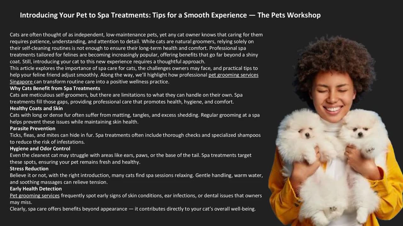 Introducing Your Pet to Spa Treatments: Tips for a Smooth Experience — The Pets Workshop