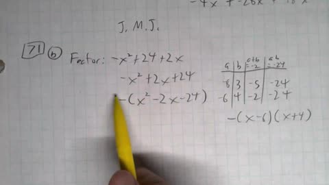 Saxon Algebra 1 Lesson 71 (b)