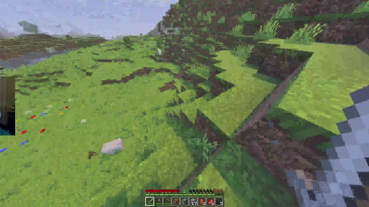 Playing Minecraft