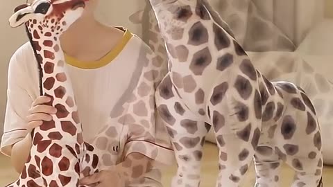 China Yangzhou Factory Custom Soft Stuffed Plush standing simulation giraffe doll